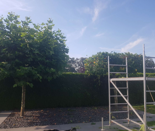 Kleines Gerüst im Freien