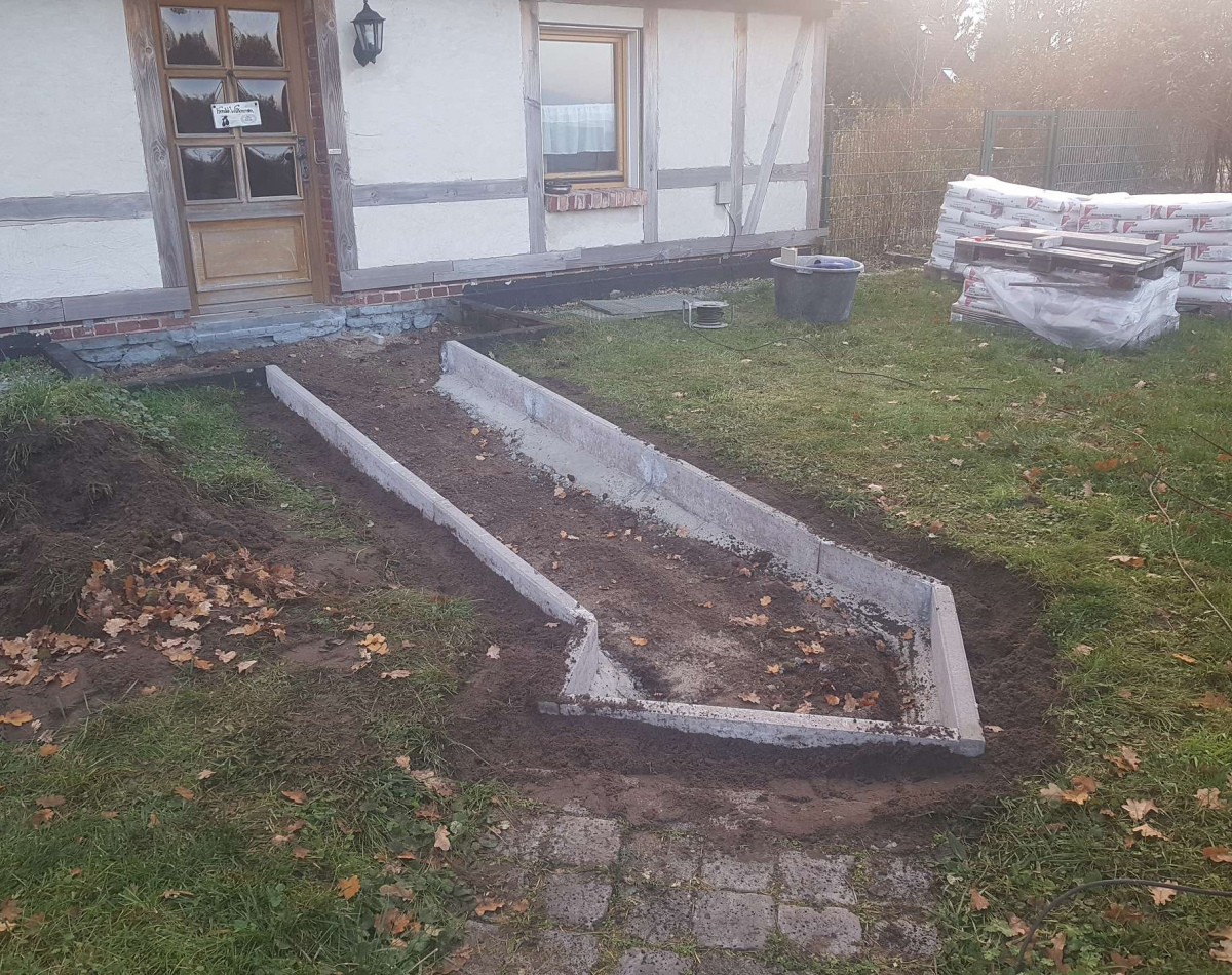 Bau einer Rampe